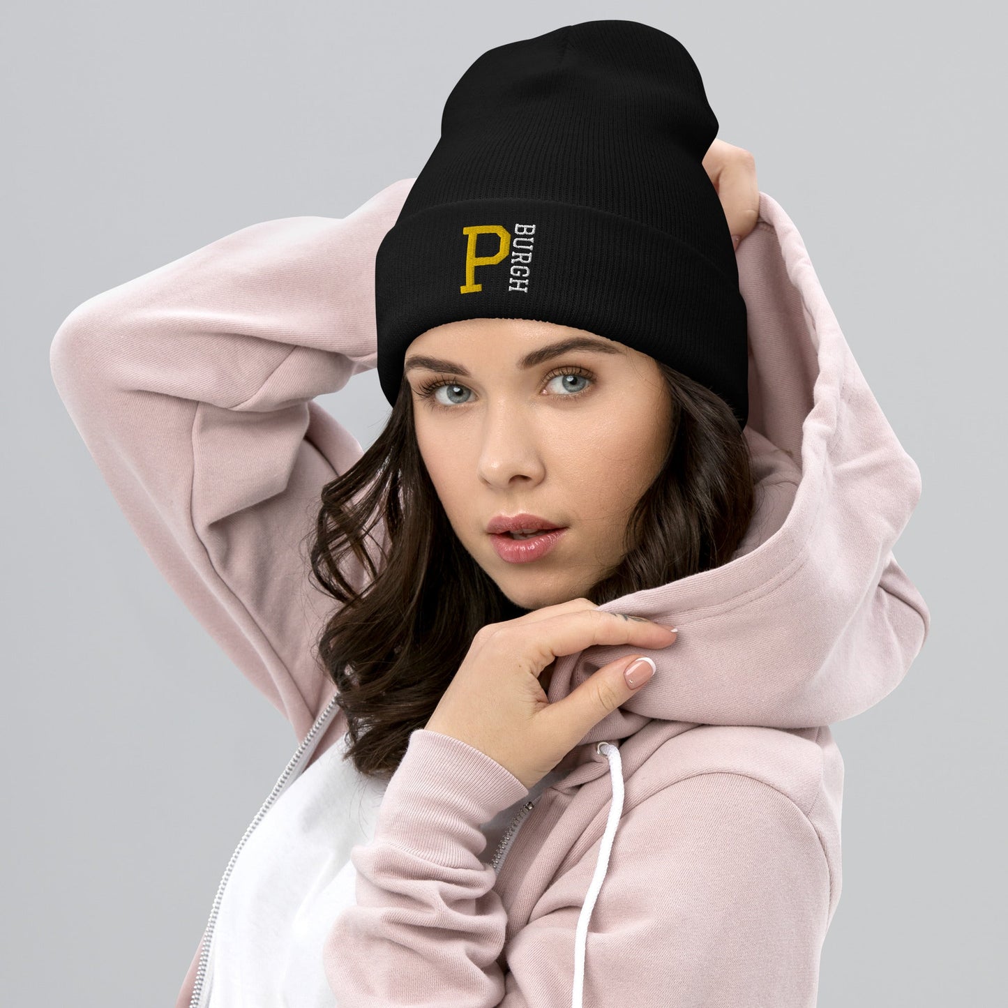 P-BURGH - Embroidered Cuffed Beanie