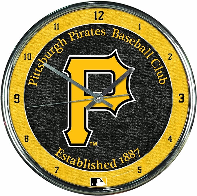 WinCraft MLB Chrome Clock, 12" x 12"