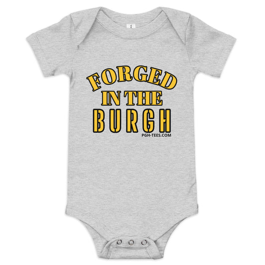 FORGED IN THE BURGH Baby short sleeve one piece