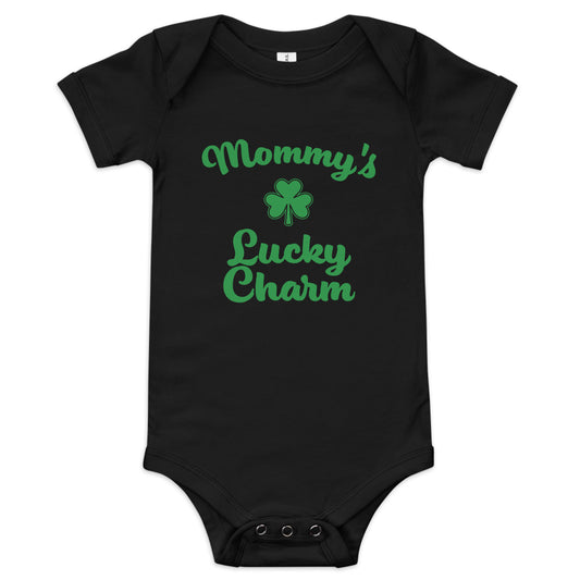 MOMMY'S LUCKY CHARM Baby short sleeve one piece