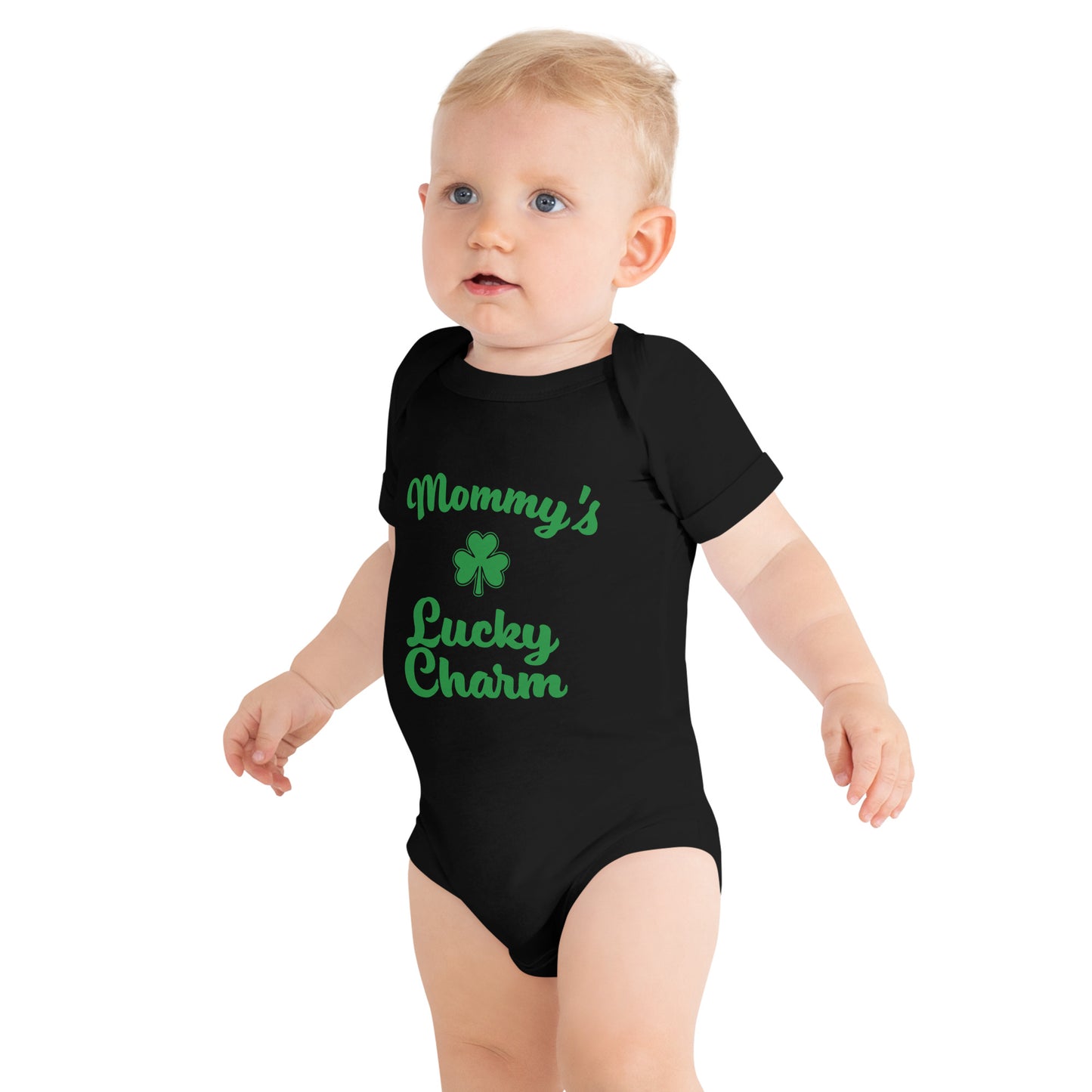 MOMMY'S LUCKY CHARM Baby short sleeve one piece