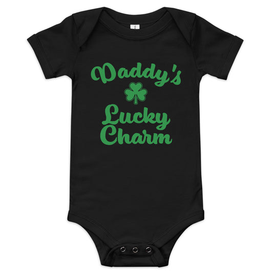 DADDY'S LUCKY CHARM Baby short sleeve one piece