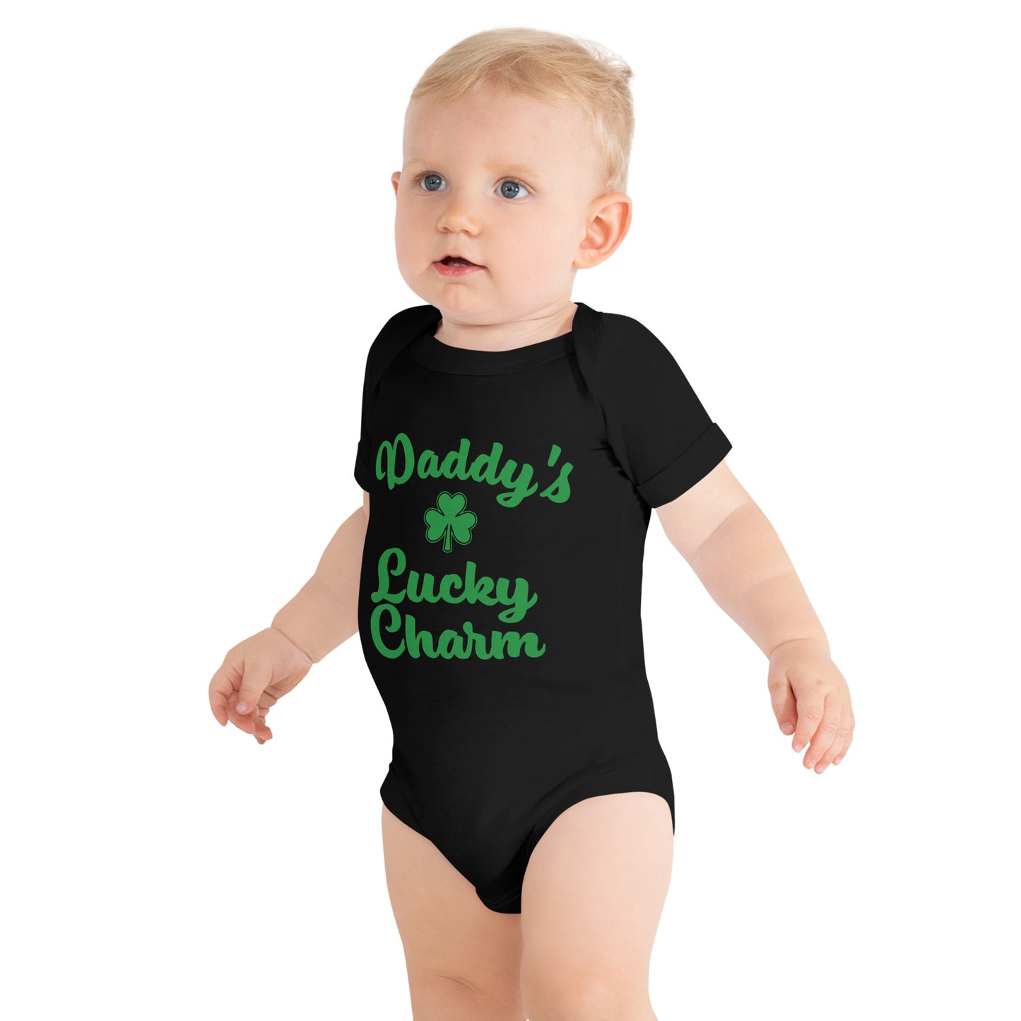 DADDY'S LUCKY CHARM Baby short sleeve one piece