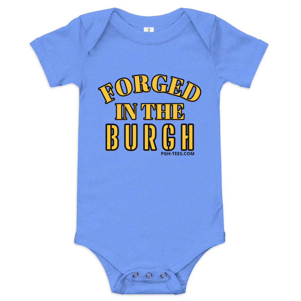 FORGED IN THE BURGH Baby short sleeve one piece