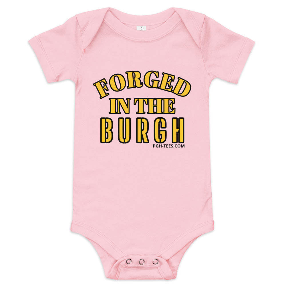 FORGED IN THE BURGH Baby short sleeve one piece