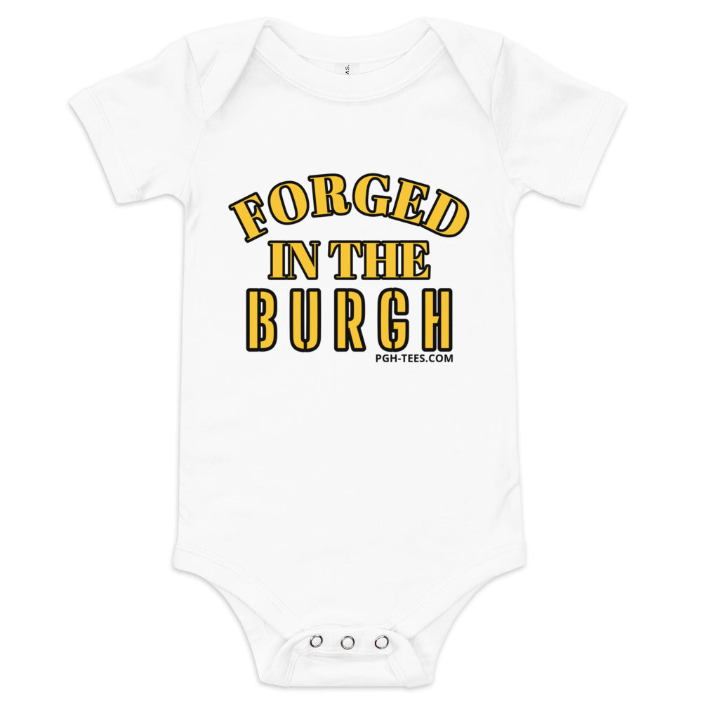 FORGED IN THE BURGH Baby short sleeve one piece