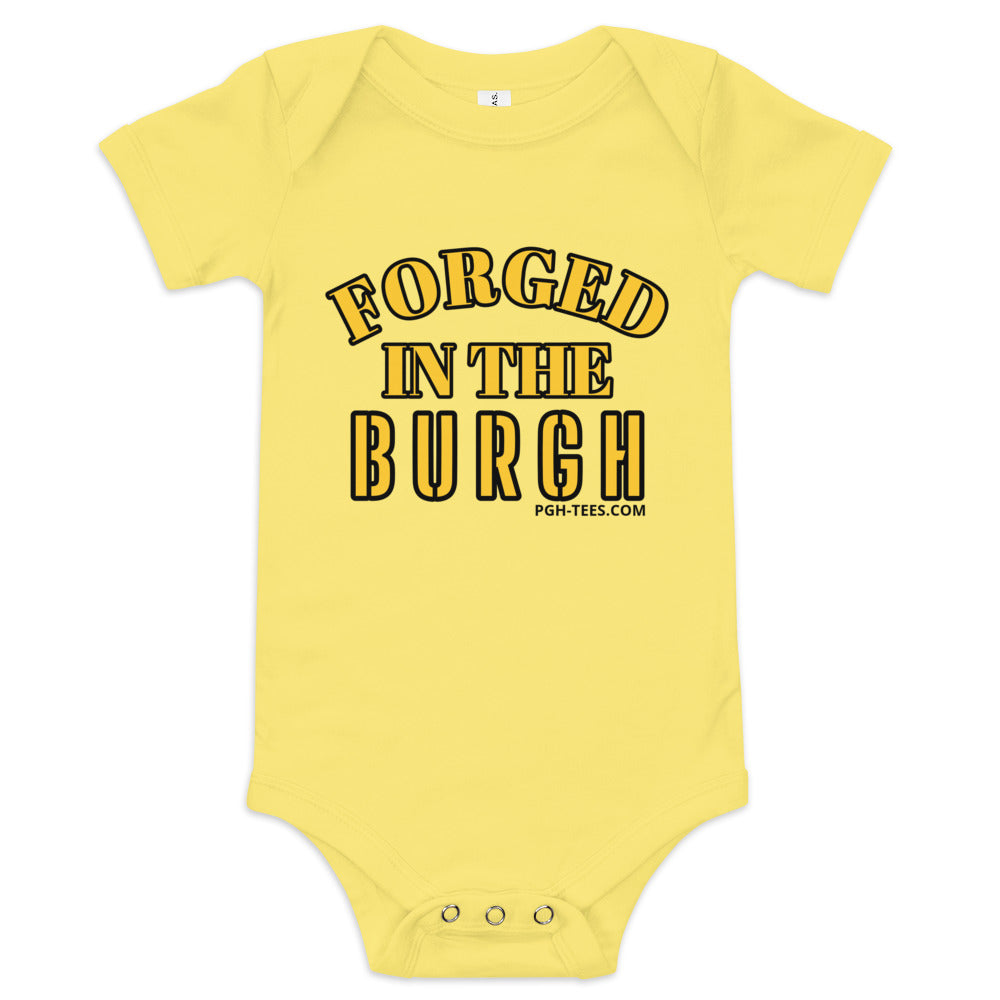 FORGED IN THE BURGH Baby short sleeve one piece