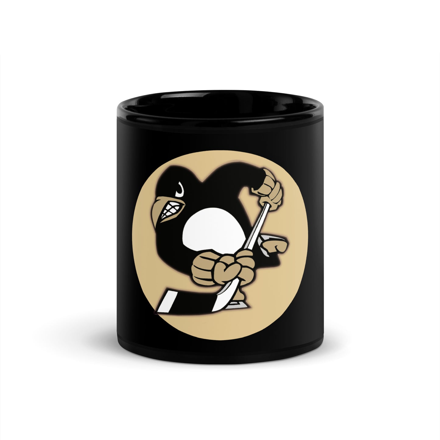 PITTSBURGH HOCKEY Black Glossy Mug