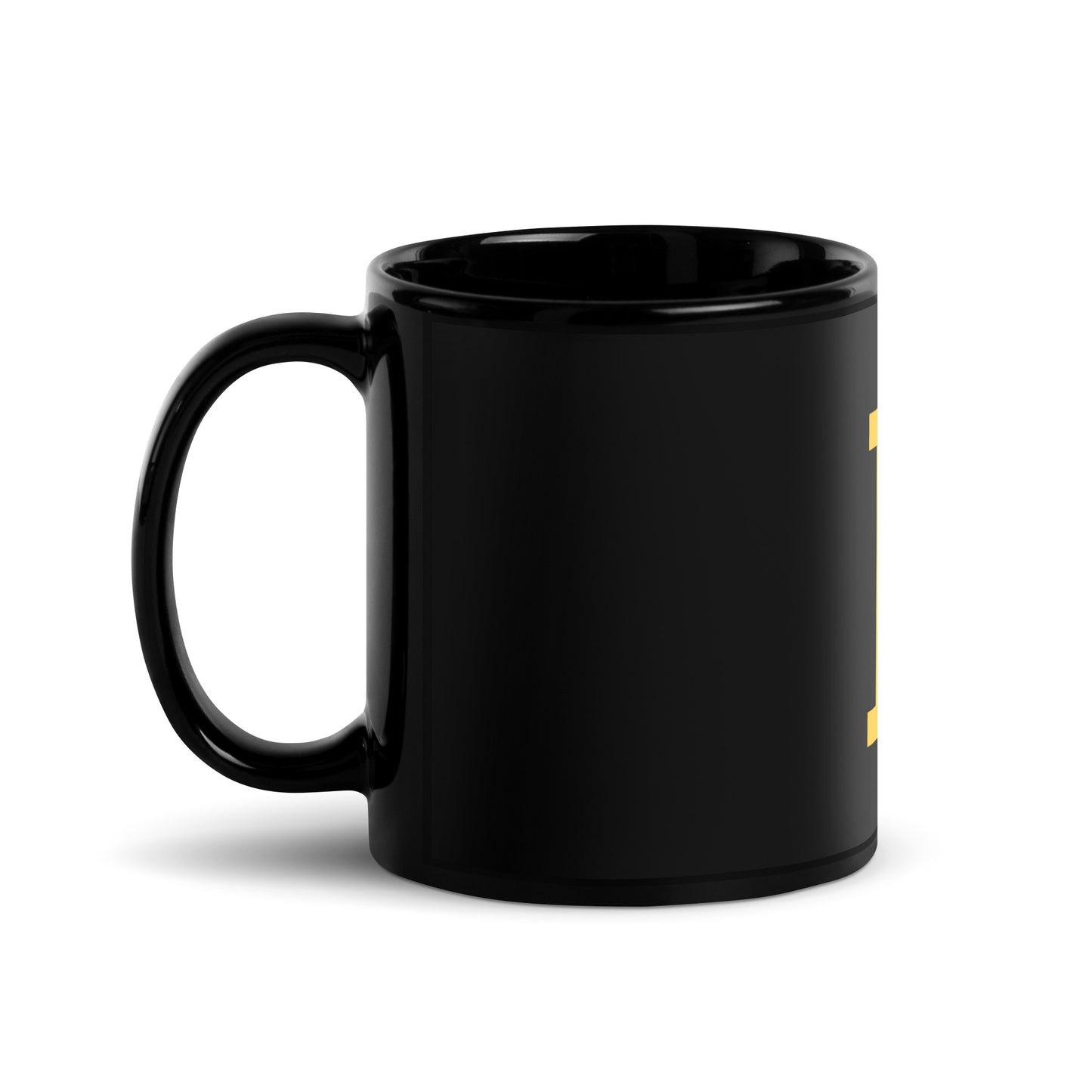 P-BURGH Brand Black Glossy Mug