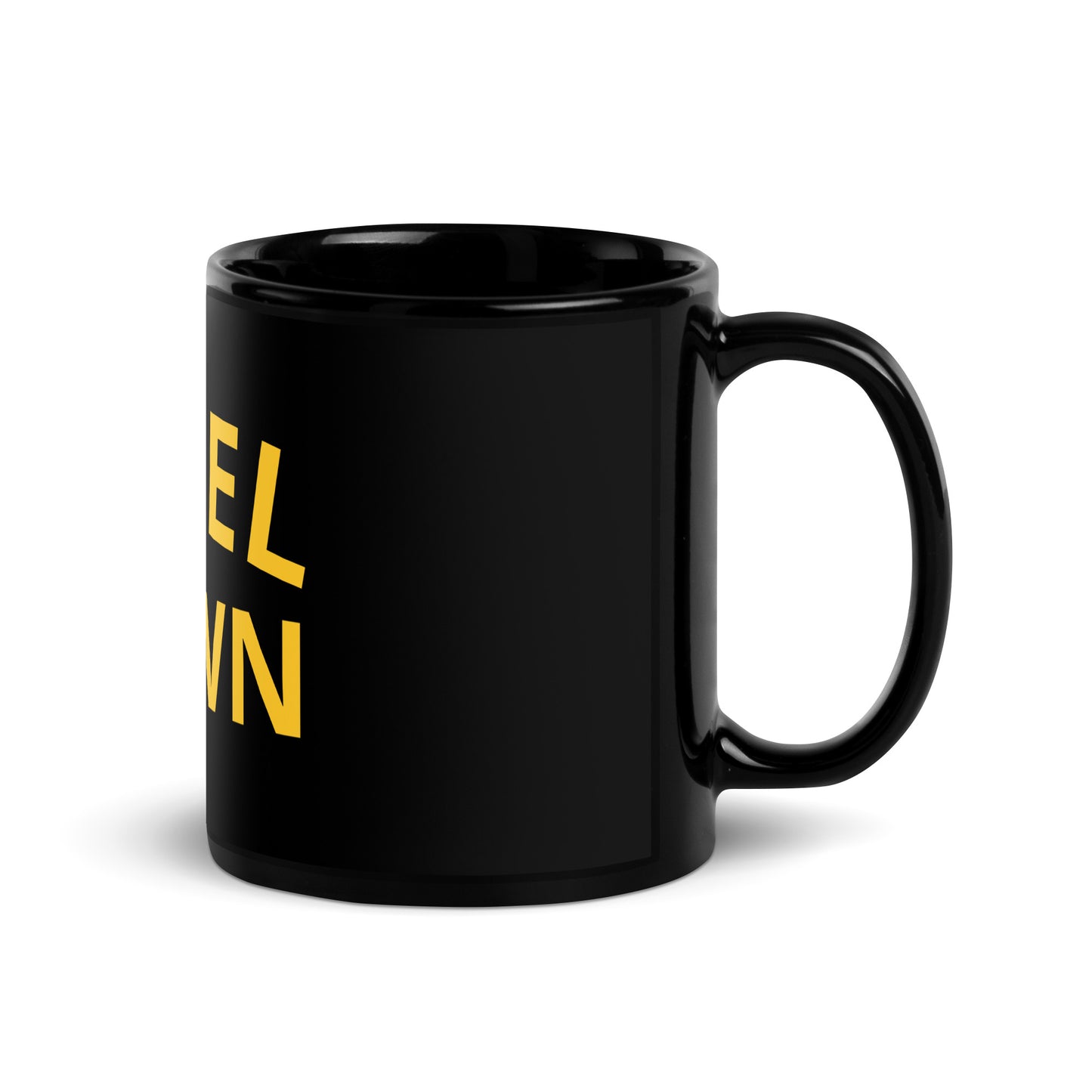 STEEL TOWN Logo Black Glossy Mug