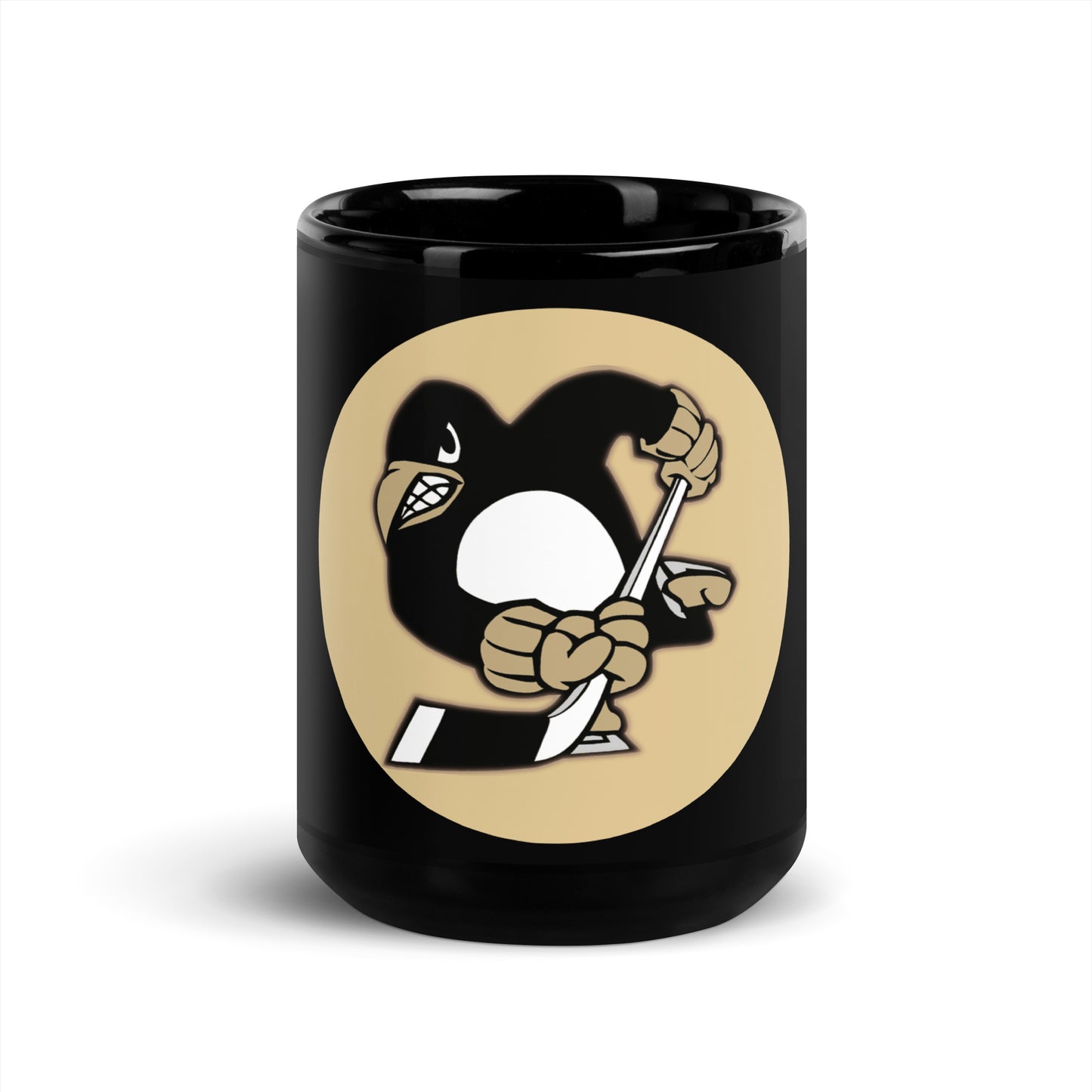 PITTSBURGH HOCKEY Black Glossy Mug