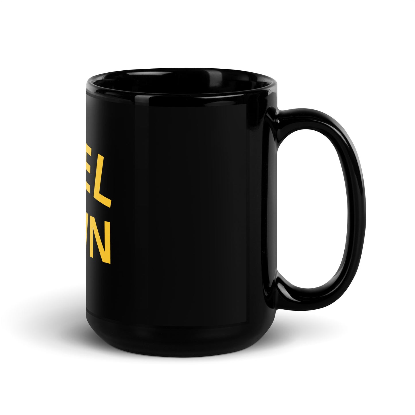 STEEL TOWN Logo Black Glossy Mug