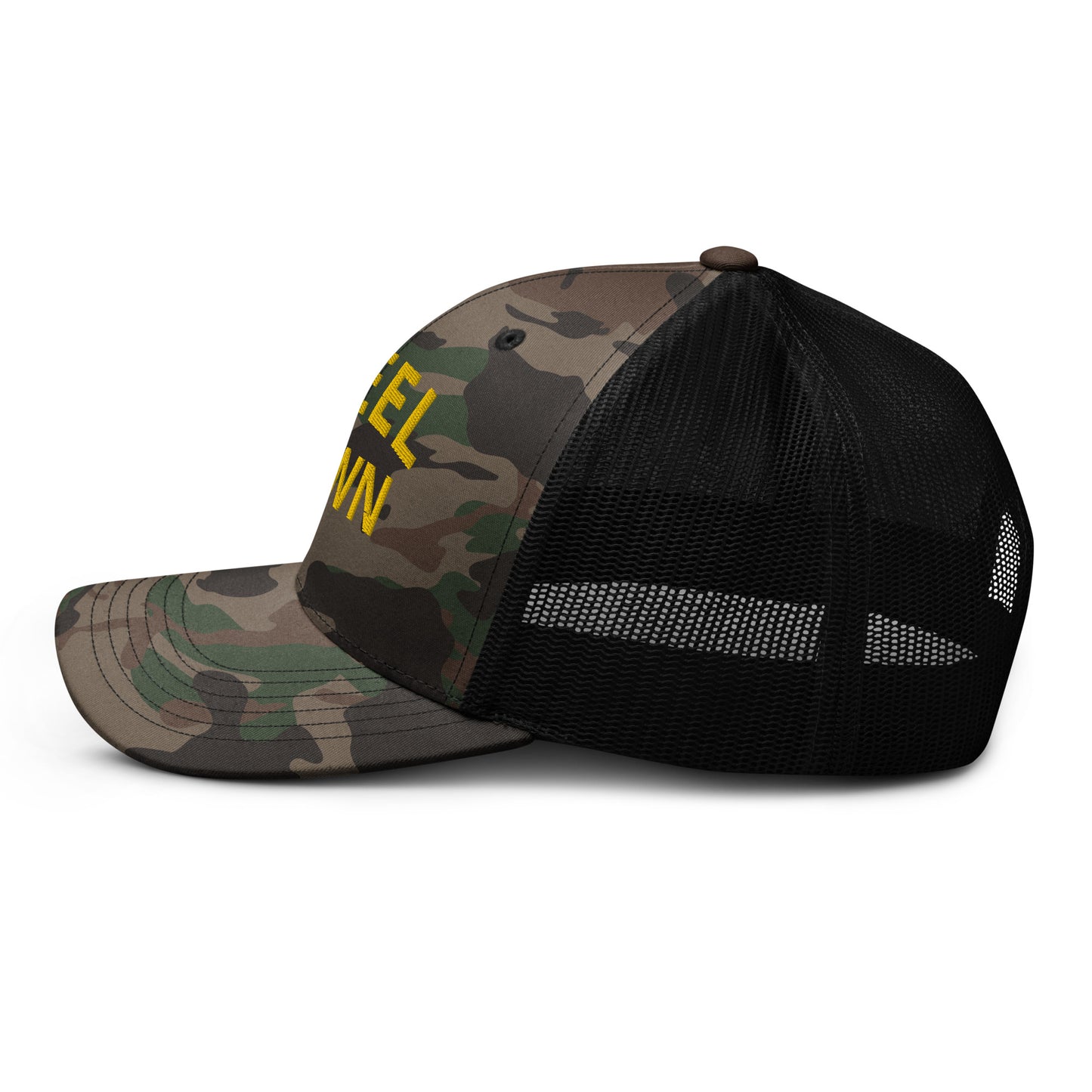 STEEL TOWN Logo Camouflage trucker hat