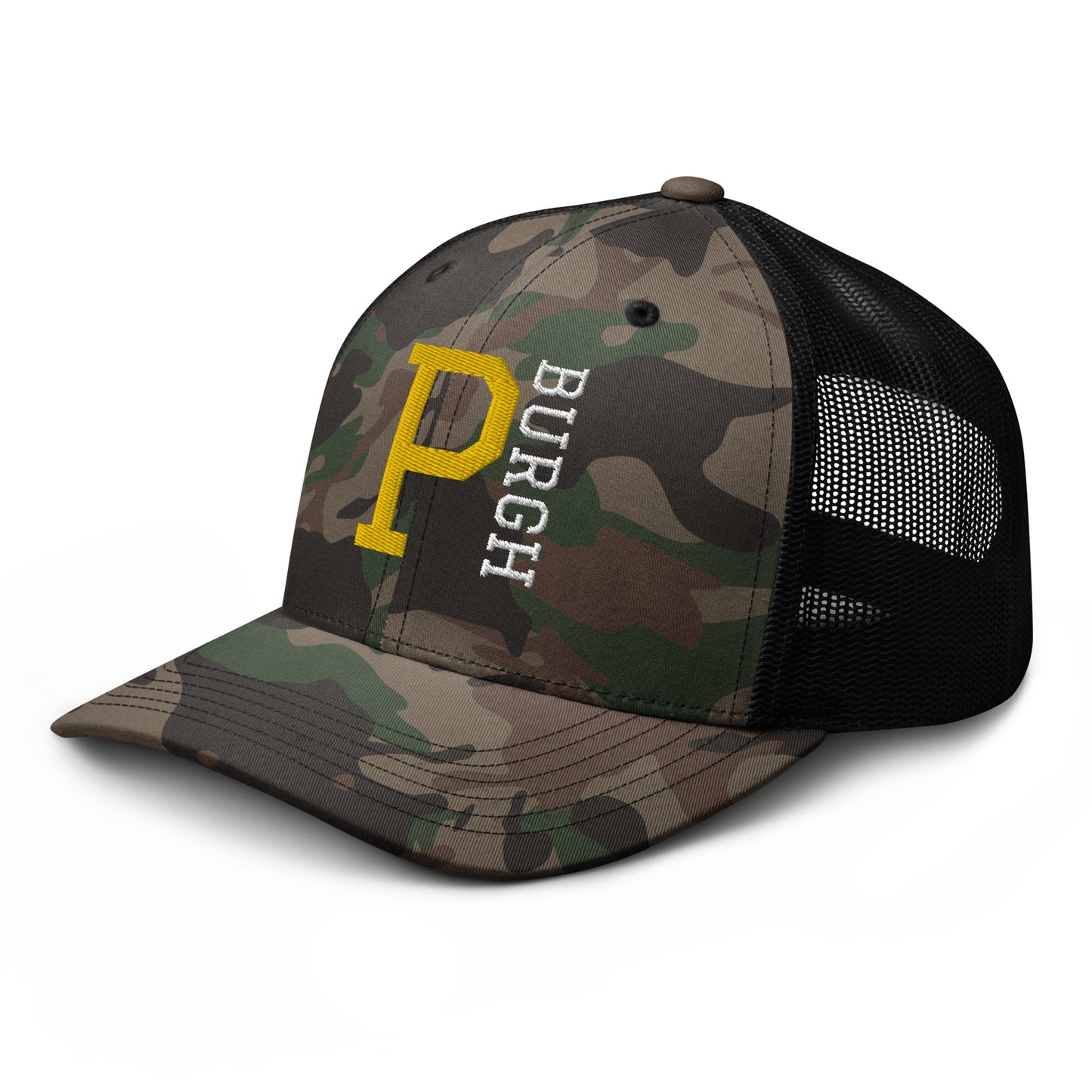 P-BURGH Brand Camouflage trucker hat