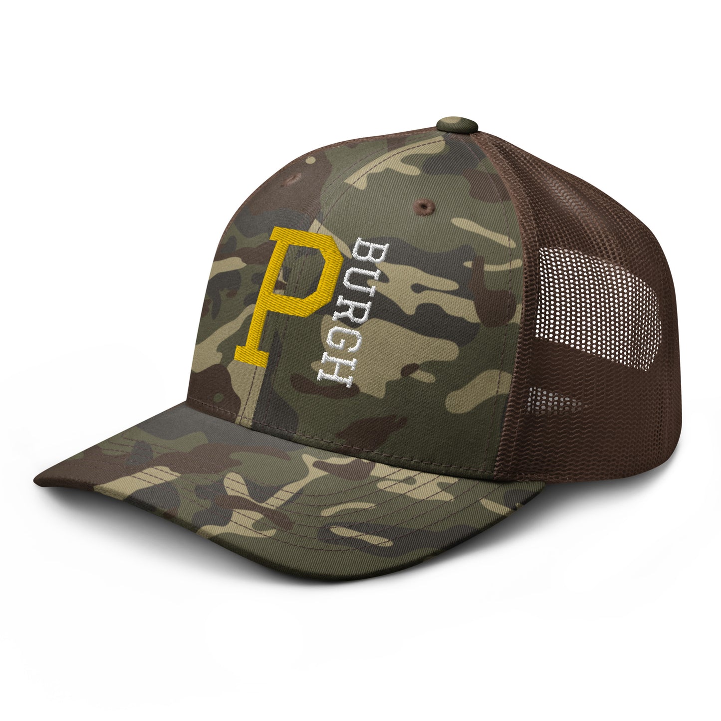 P-BURGH Brand Camouflage trucker hat