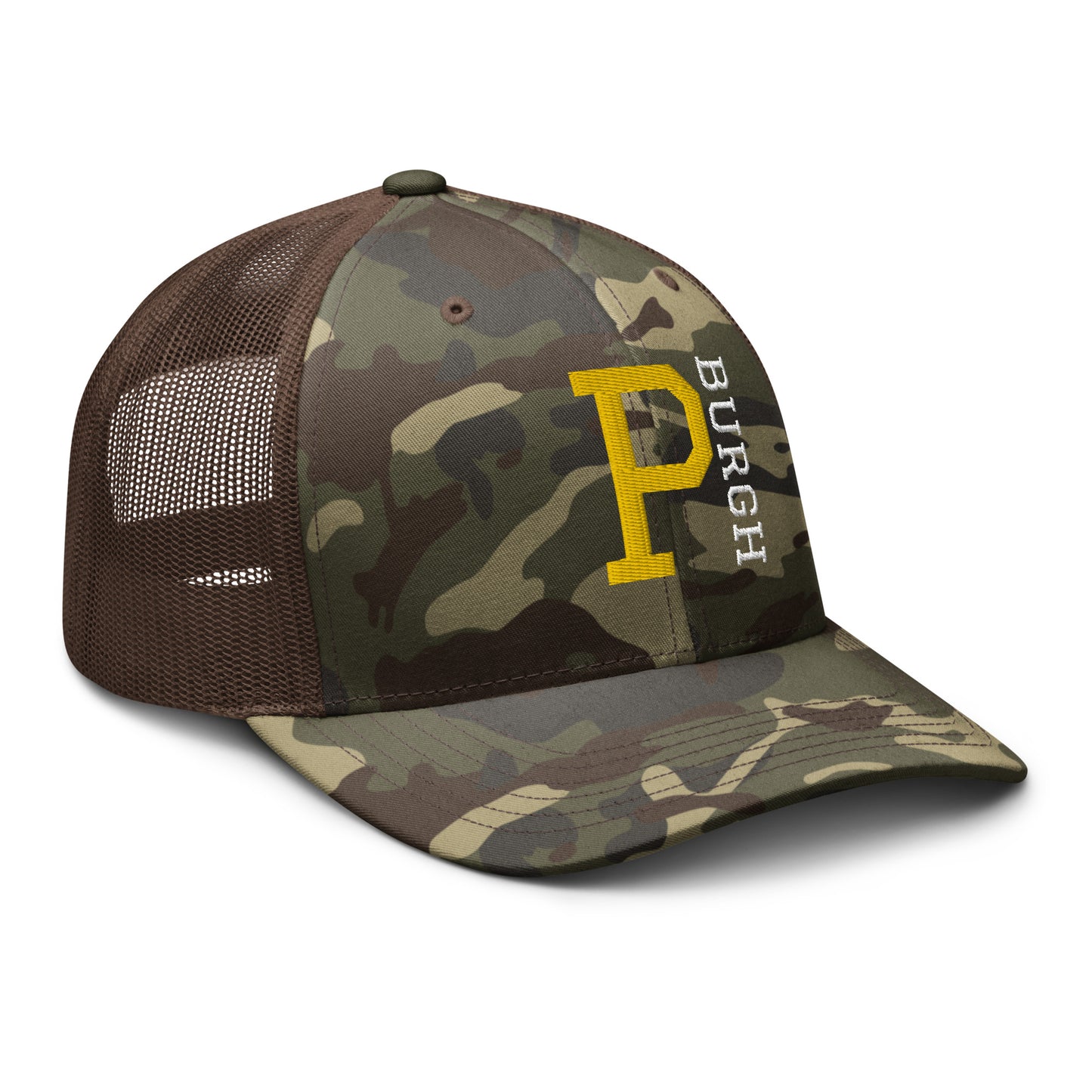 P-BURGH Brand Camouflage trucker hat