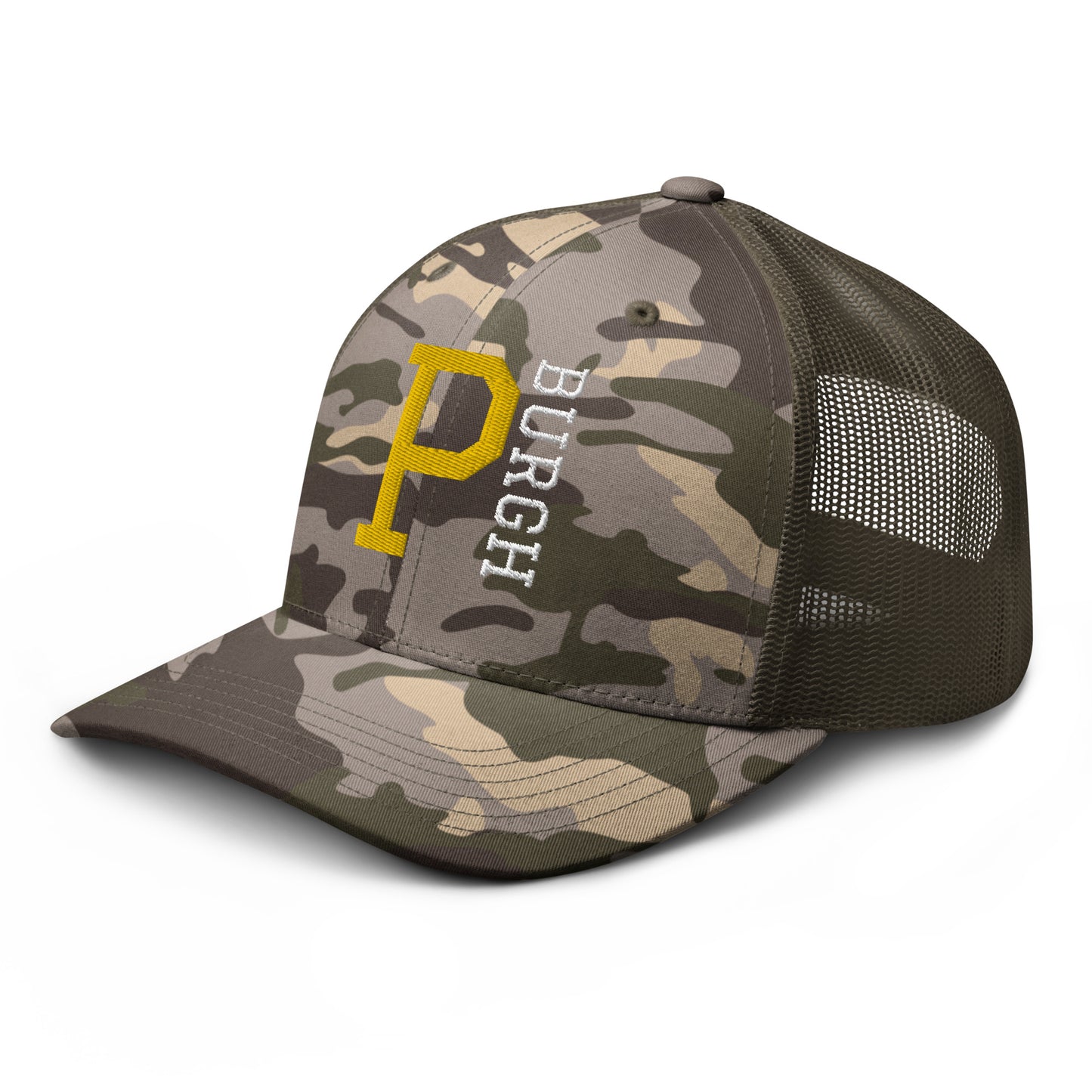 P-BURGH Brand Camouflage trucker hat