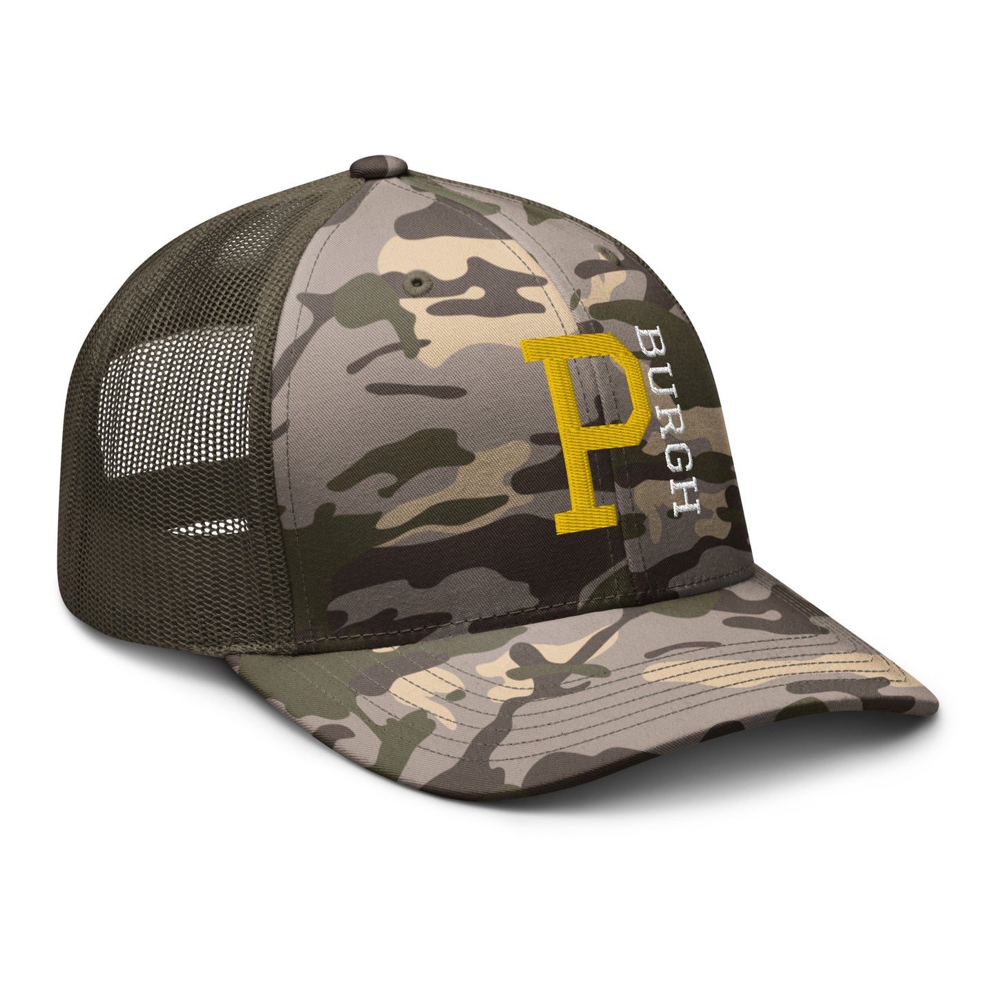 P-BURGH Brand Camouflage trucker hat