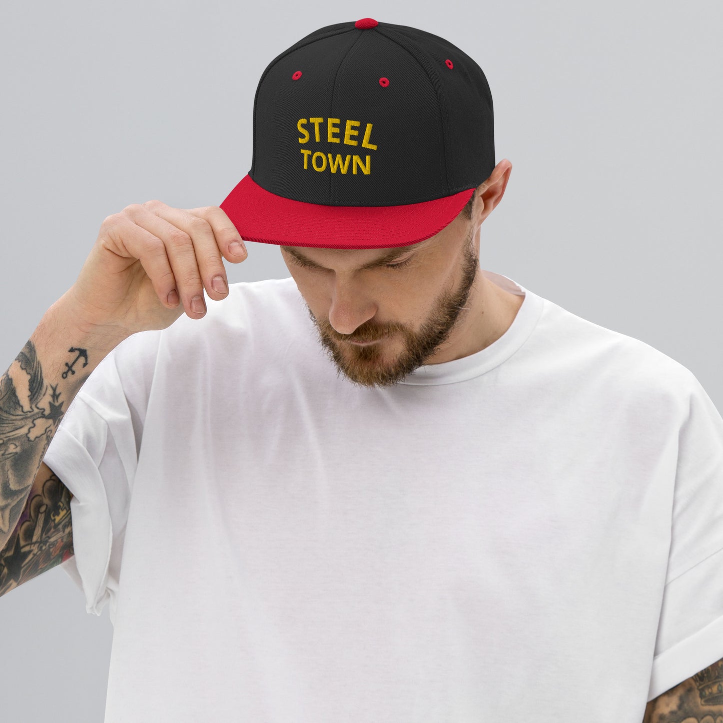 STEEL TOWN Logo Snapback Hat