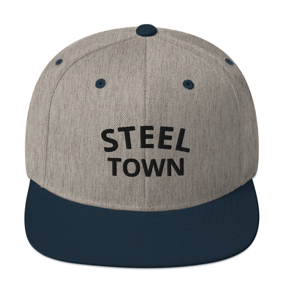 STEEL TOWN Logo Snapback Hat (Embroidered)