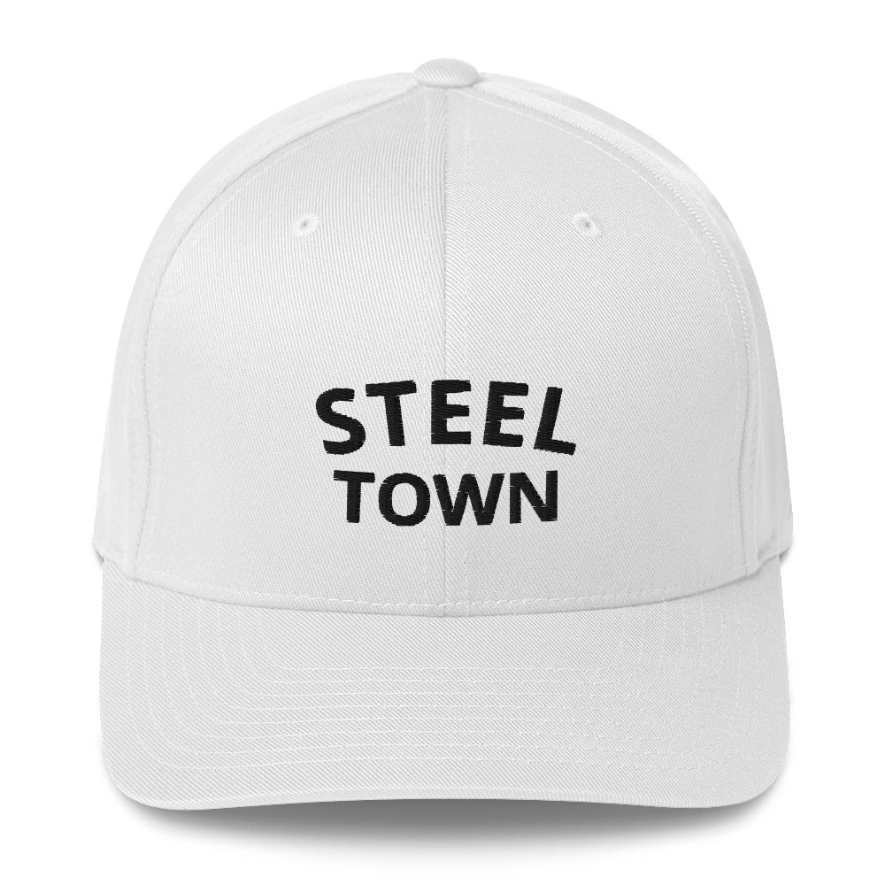 STEEL TOWN Logo Structured Twill Cap (Closed Back)