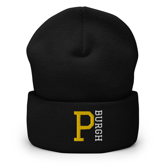 P-BURGH - Embroidered Cuffed Beanie