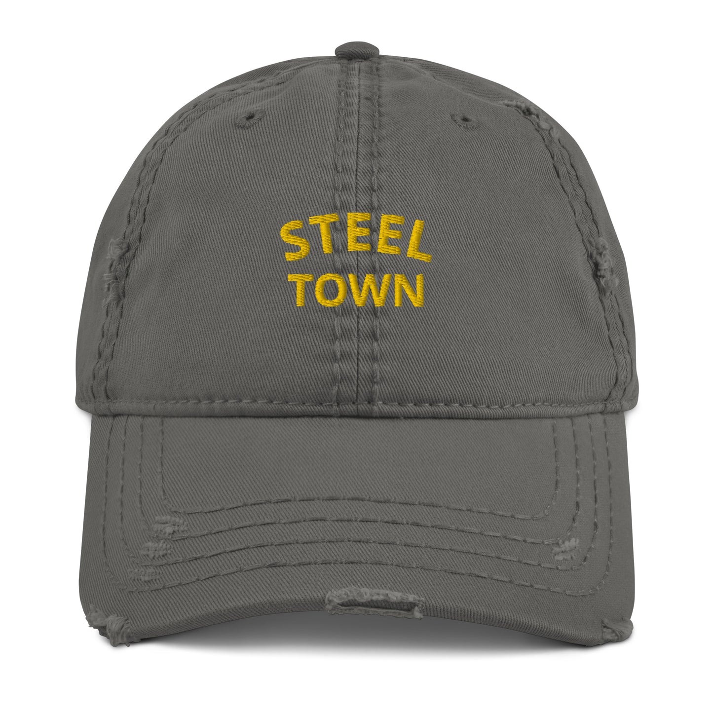 STEEL TOWN Logo Distressed Dad Hat