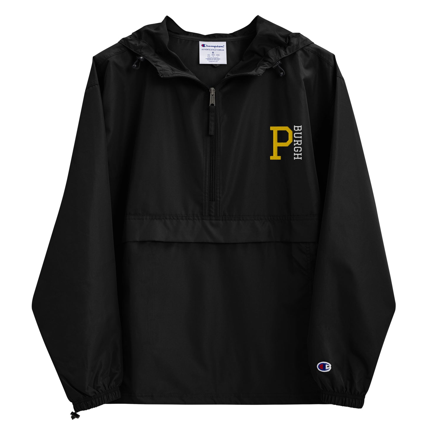 P-BURGH Brand Embroidered Champion Packable Jacket