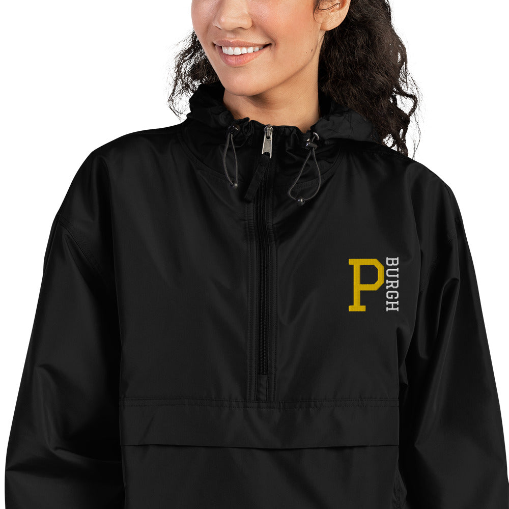 P-BURGH Brand Embroidered Champion Packable Jacket