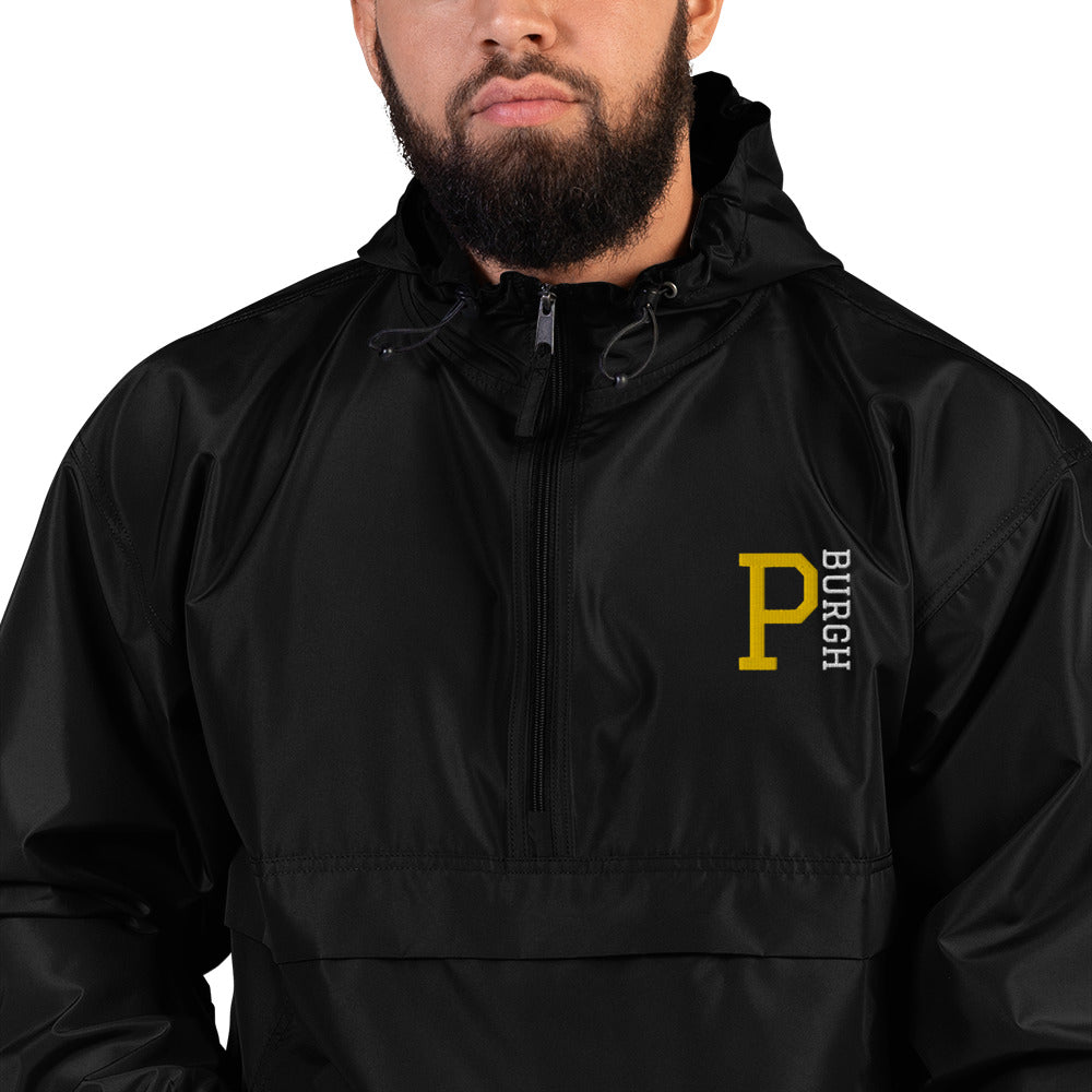 P-BURGH Brand Embroidered Champion Packable Jacket