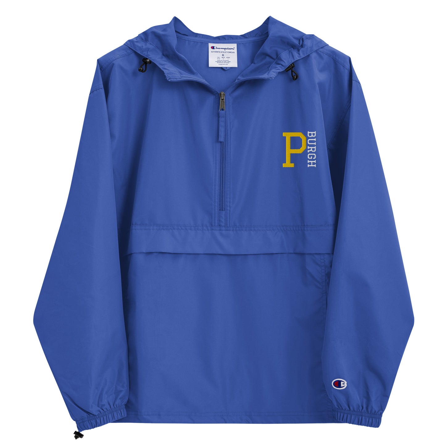 P-BURGH Brand Embroidered Champion Packable Jacket