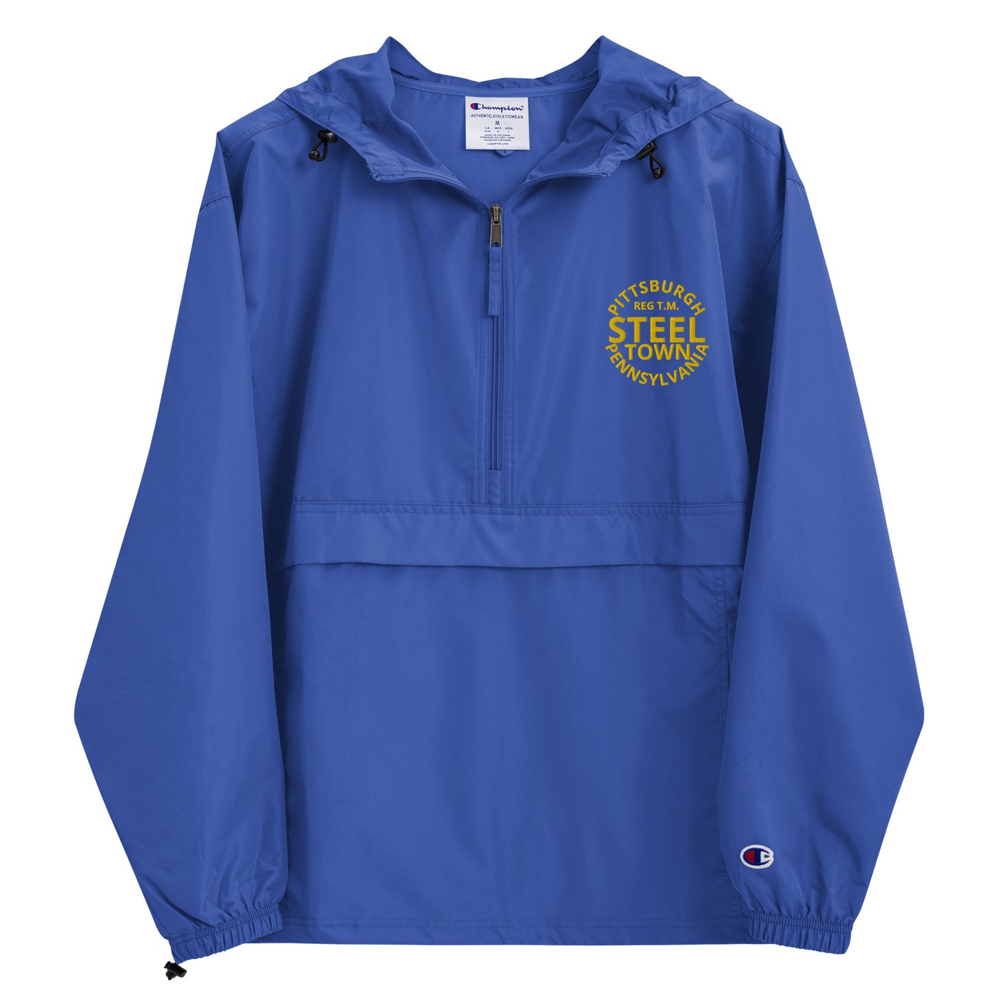 STEEL TOWN / REG T.M. Logo Embroidered Champion Packable Jacket