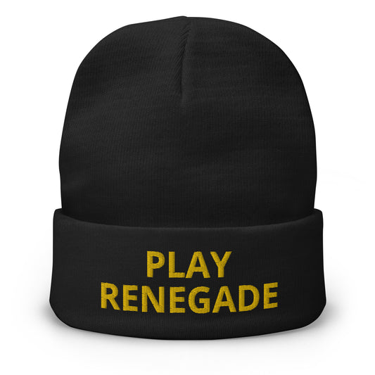 PLAY RENEGADE - Embroidered Beanie