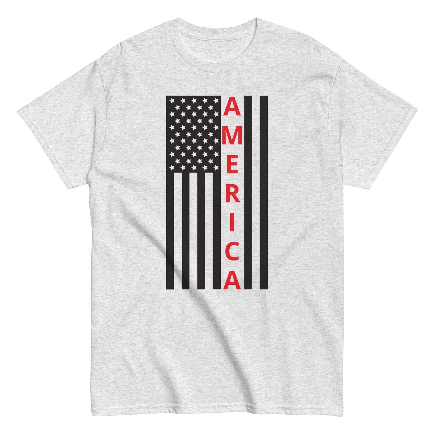 AMERICA (RED) B/W FLAG