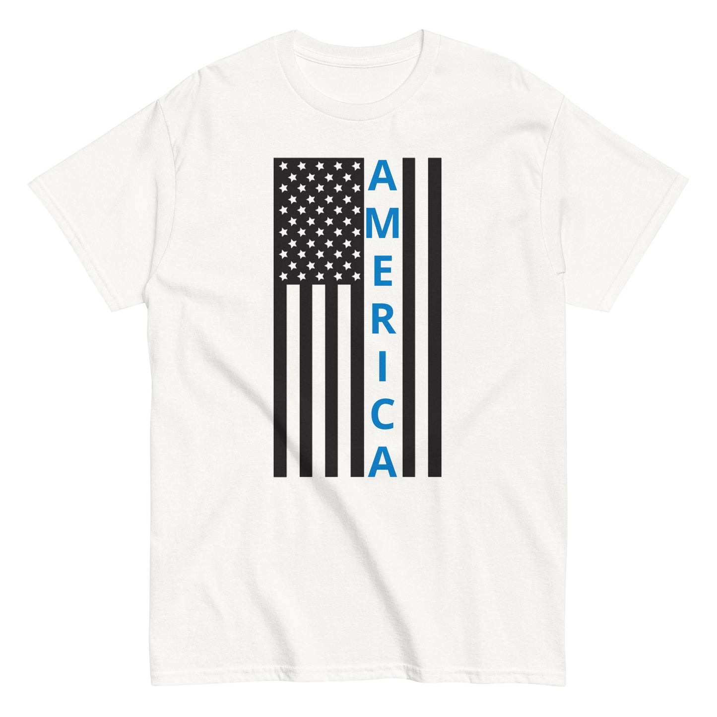 AMERICA (BLUE) B/W FLAG