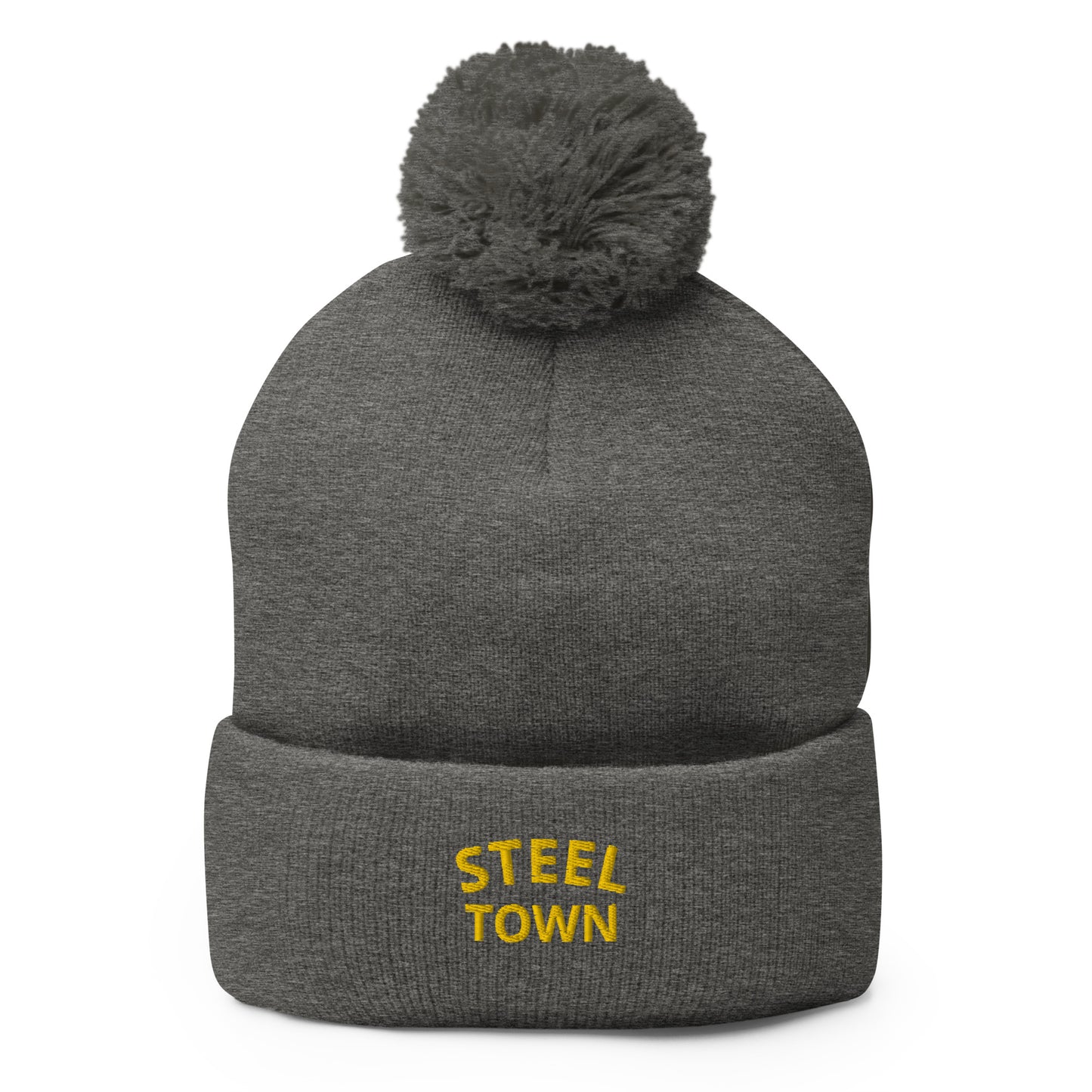 STEEL TOWN Logo Pom-Pom Beanie