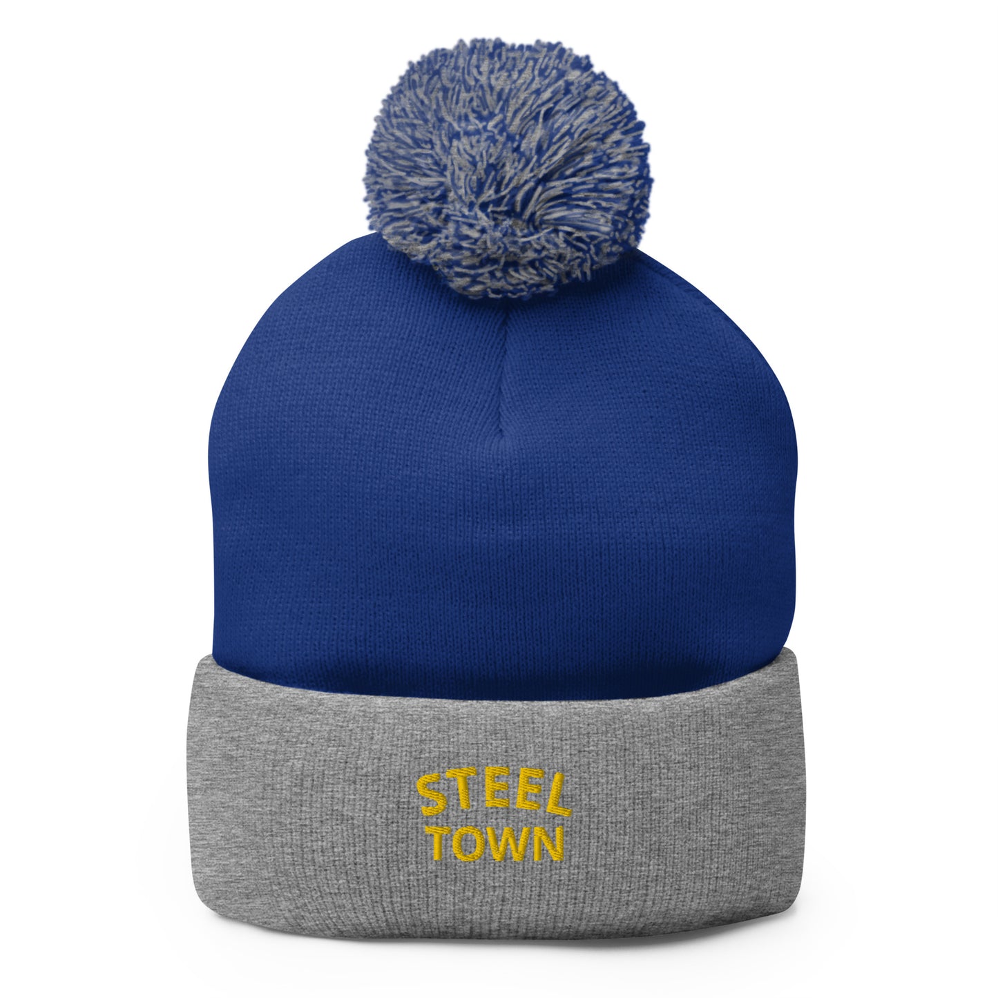 STEEL TOWN Logo Pom-Pom Beanie