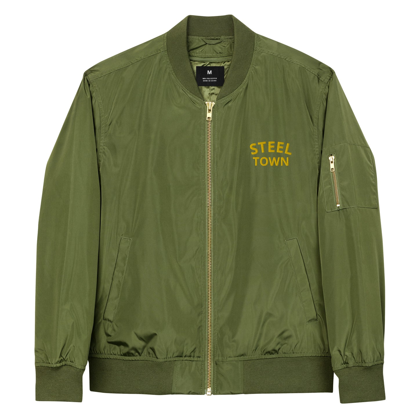 STEEL TOWN Logo Premium recycled bomber jacket