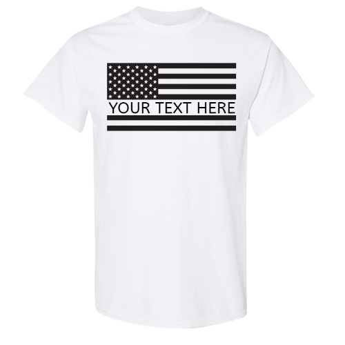 PERSONALIZE IT. ADD YOUR OWN WORDS TO THE FLAG. WEAR IT WITH PRIDE! Unisex Heavy Cotton Tee - Gildan