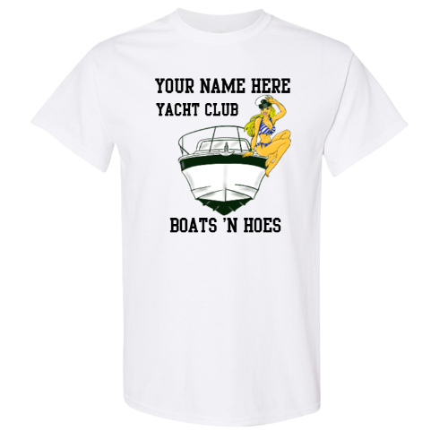 PERSONALIZE IT. NAME YOUR OWN YACHT CLUB! Unisex Heavy Cotton Tee - Gildan