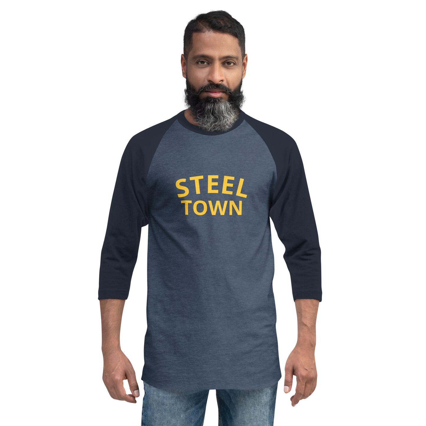 STEEL TOWN Logo 3/4 sleeve raglan shirt