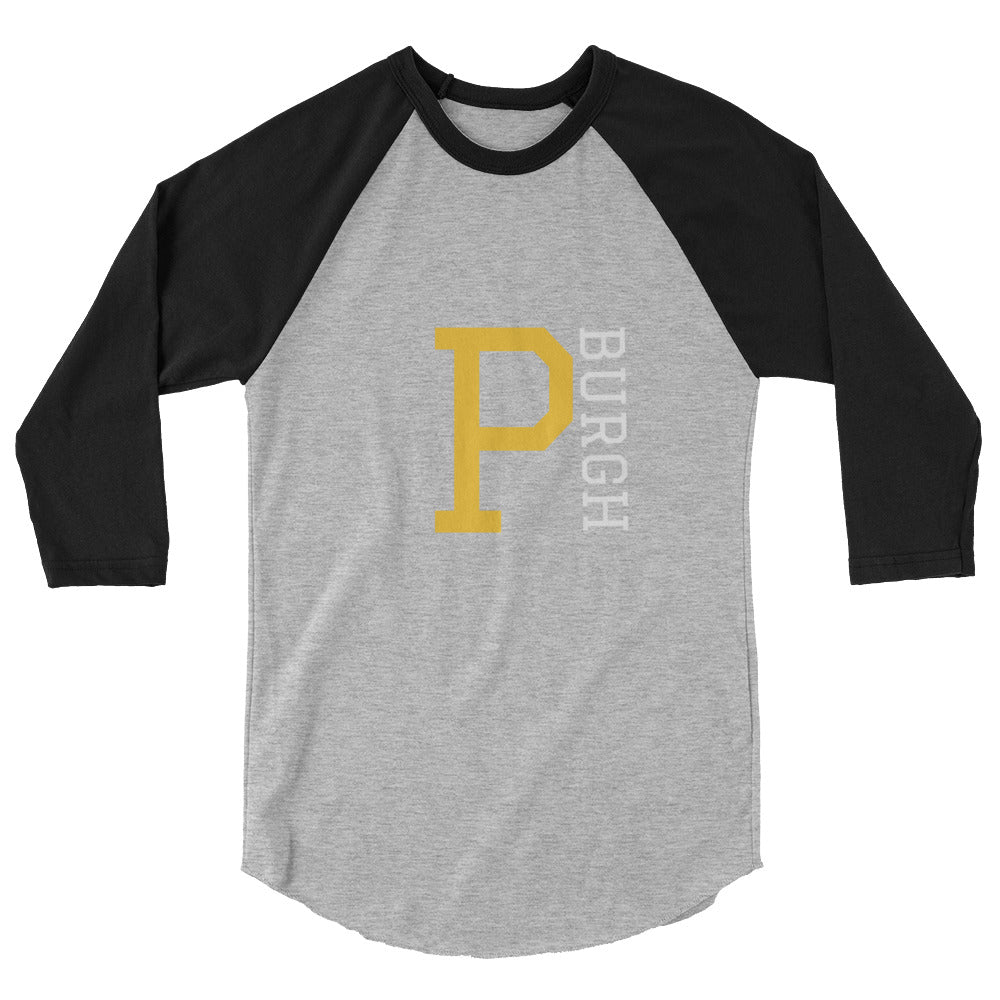 P-BURGH Brand 3/4 sleeve raglan shirt