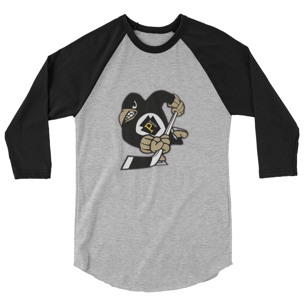 P-BURGH HOCKEY 3/4 sleeve raglan shirt