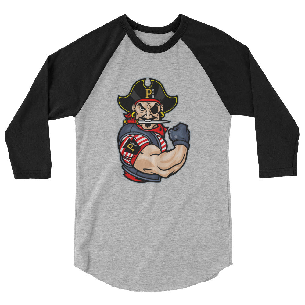 P-BURGH PIRATE 3/4 sleeve raglan shirt