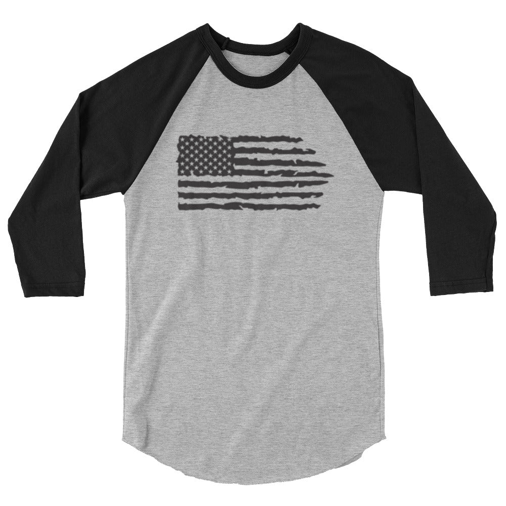 AMERICA 3/4 sleeve raglan shirt