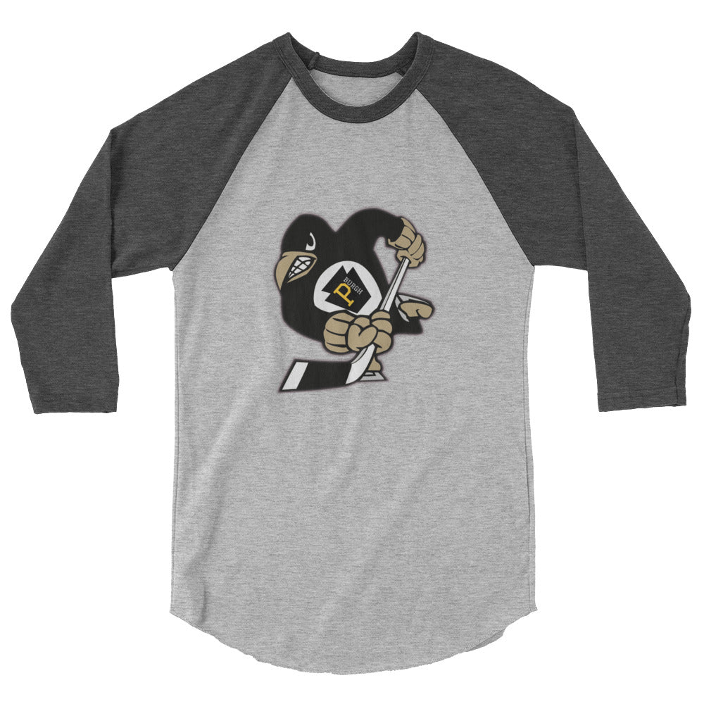 P-BURGH HOCKEY 3/4 sleeve raglan shirt