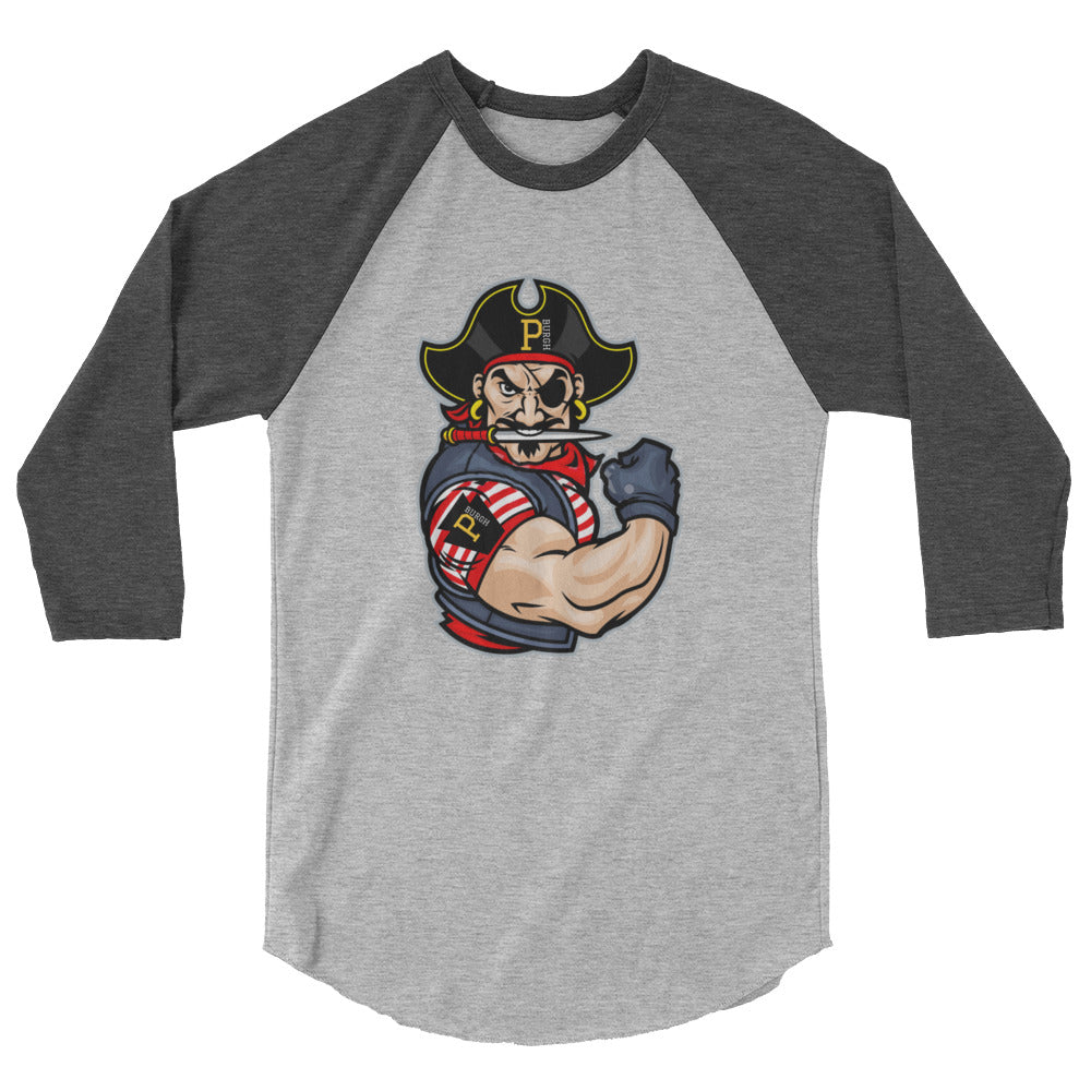 P-BURGH PIRATE 3/4 sleeve raglan shirt