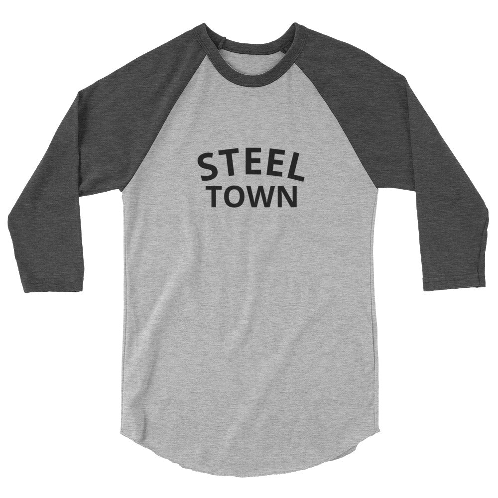 STEEL TOWN Logo 3/4 sleeve raglan shirt