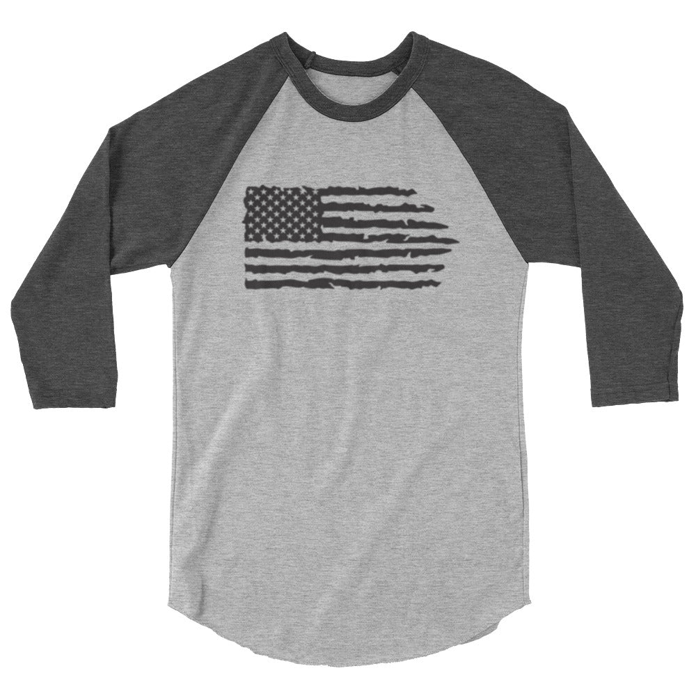 AMERICA 3/4 sleeve raglan shirt