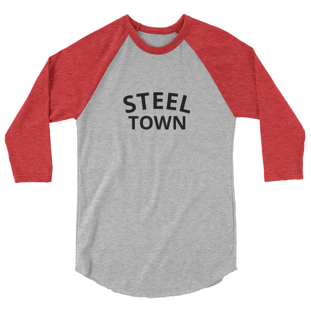 STEEL TOWN Logo 3/4 sleeve raglan shirt